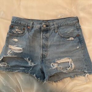 Levi's Distressed Jean Shorts